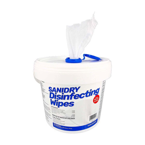 Sanidry Disinfecting Wipes, open